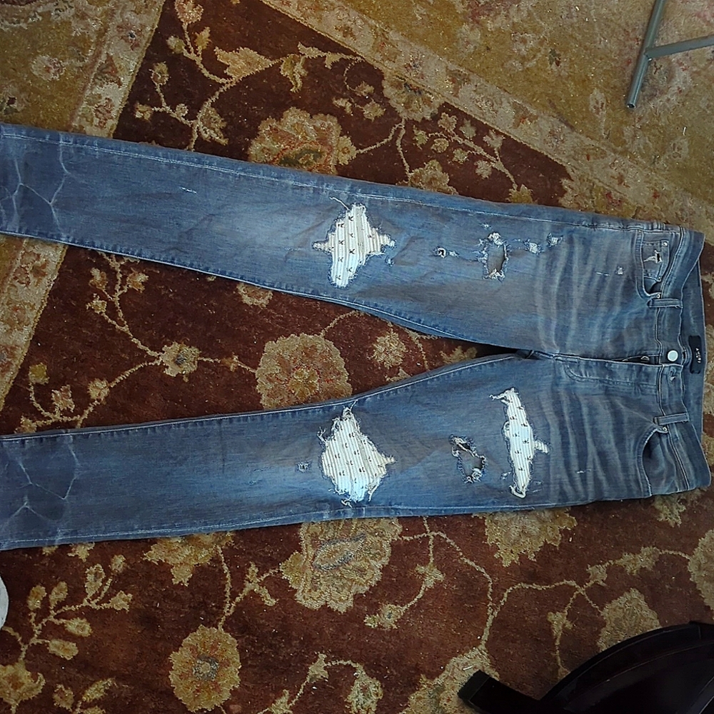 Amiri grey distressed jeans